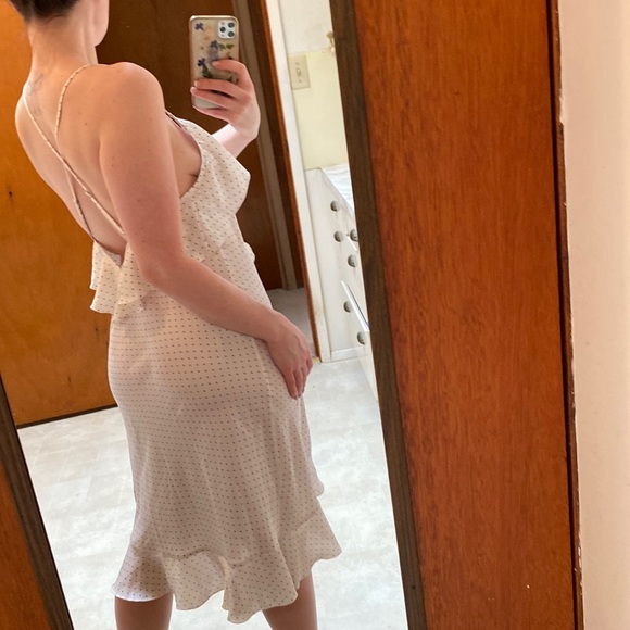 👽[ VS ] Low Back Ruffle Full Length Slip Dress - Picture 8 of 14